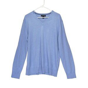 Banana Republic Mens Sweater Premium Luxury Blend Silk Cashmere Blend Sz XL Blue